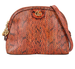 Ophidia Dome Crossbody, Python, Orange, 499621, DB/B, 2*